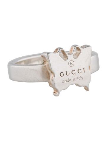 gucci butterfly ring size 7|gucci interlocking rings.